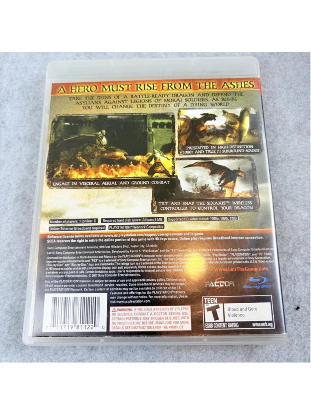 Lair Sony PlayStation 3 PS3 Game CIB Tested & Working 2007